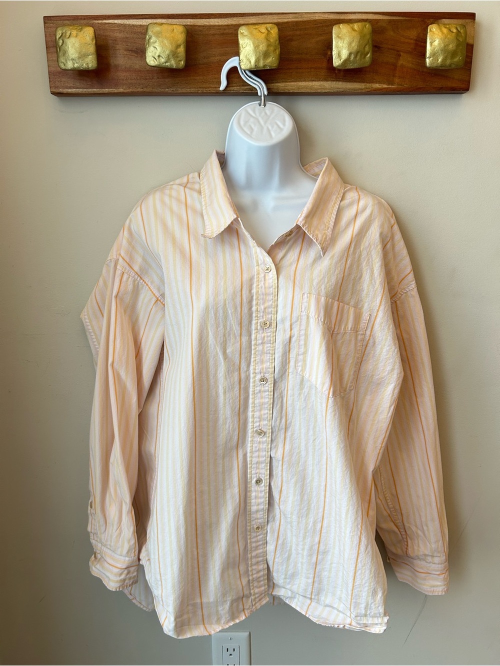 Aritzia Wilfred Free 100% COTTON Shirt Oversized Cottagecore Coastal Grandma M